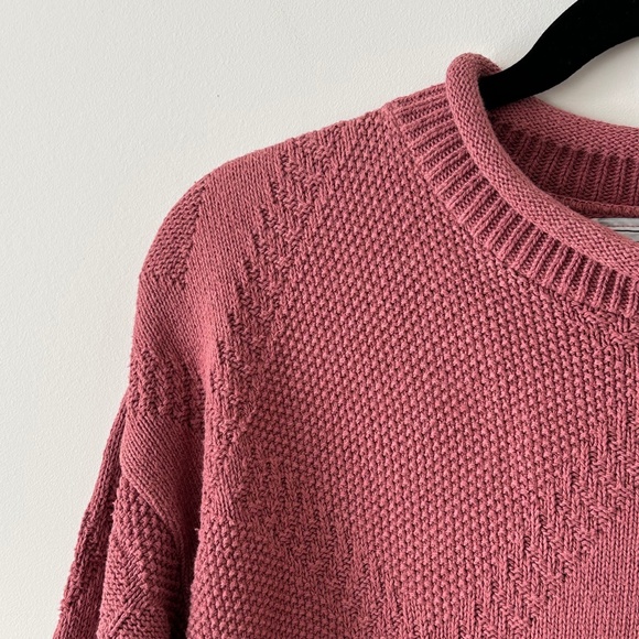 Vintage 100% Cotton Flower & Heart Pink Sweater - Picture 5 of 16